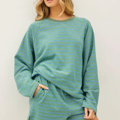 Malia Striped Set Sage