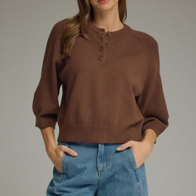 Vivian Henley Sweater - Brown