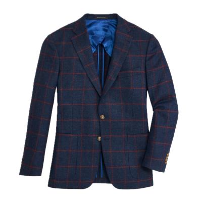 Ensign Windowpane Sport Coat - Ensign Blue