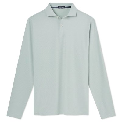 Finch Stripe LS Polo - Sage