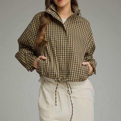 Gemma Gingham Jacket - Black