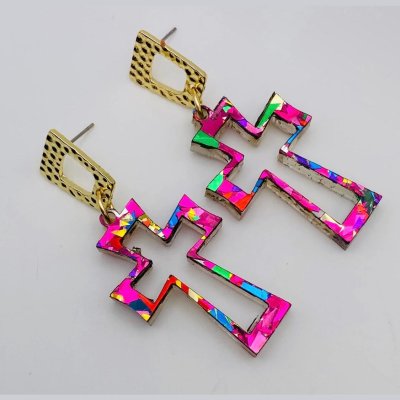 Crucifix Paparazzi Cross
Acrylic Earrings