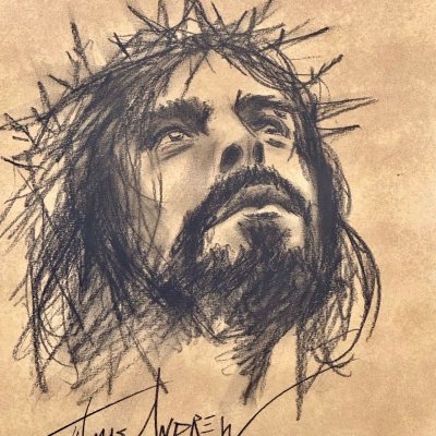 Jesus Old World Drawing #24 / Free Shipping