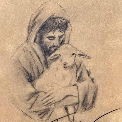 Jesus Old World Drawing #25 / Free Shipping
