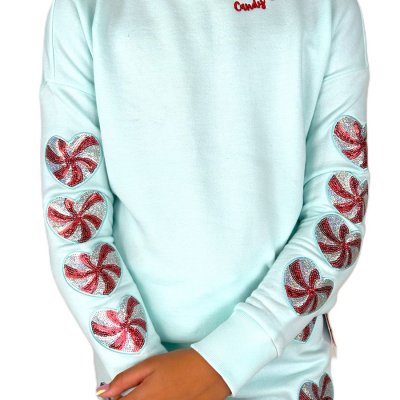 Sequins Candy Cane Cutie Sweatshirt