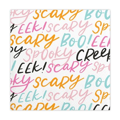 Beverage Napkins - Spooky Halloween Words