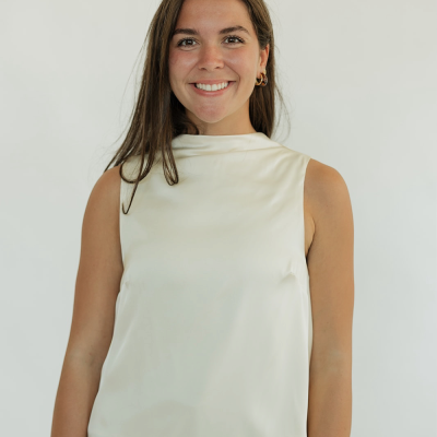 Cream Silk Mock Neck Tank