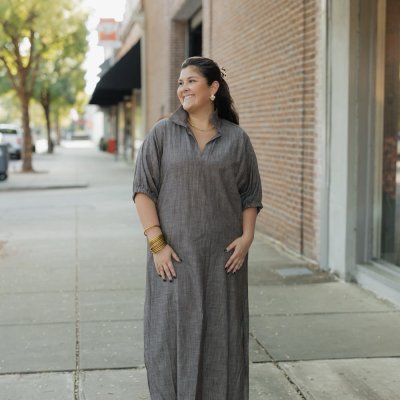 Blakely Chestnut Midi Dress (S-3XL)
