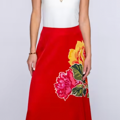 Anita Skirt Fall Blooms