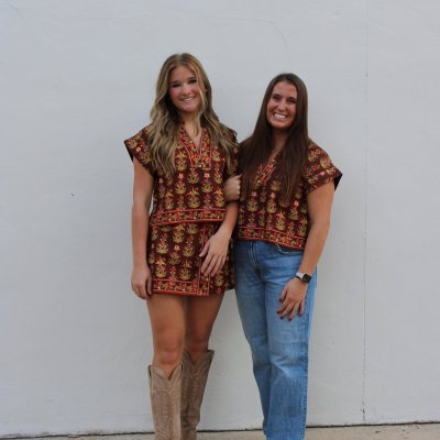 Brown Floral Top