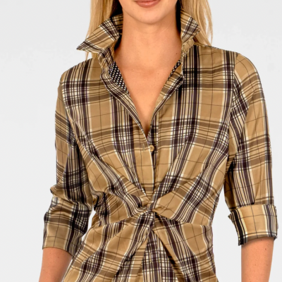 Twist & Shout Top - Belgravia Plaid
