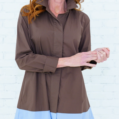 MIni Mimi Dress Mocha/Blue