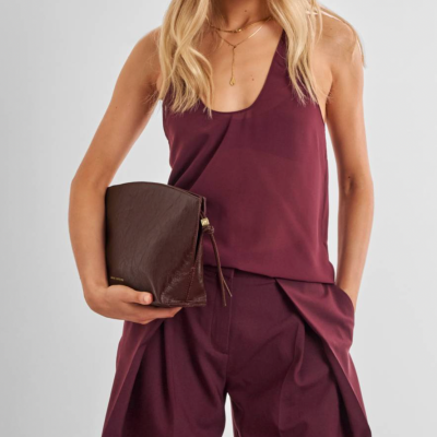 Freya Patent Crackle Clutch