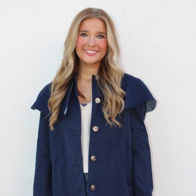 Navy Coat with Removable Cape