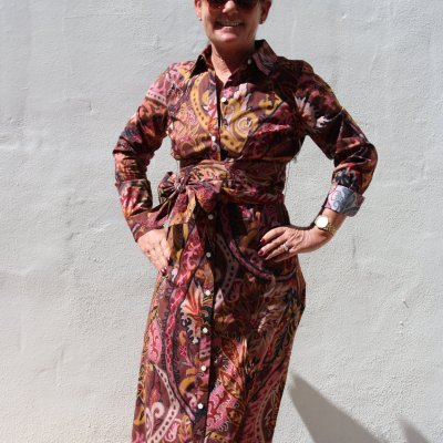 Denise Shirt Dress in Tabby Paisley