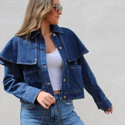Denim Cape Jacket
