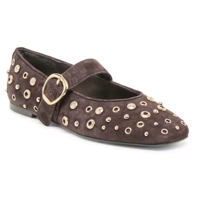 Mella Stud Leather Mary Jane Flat