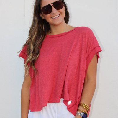 My Time Tee in Candy Apple