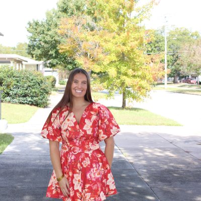 Fiery Red Floral Print Mini Dress