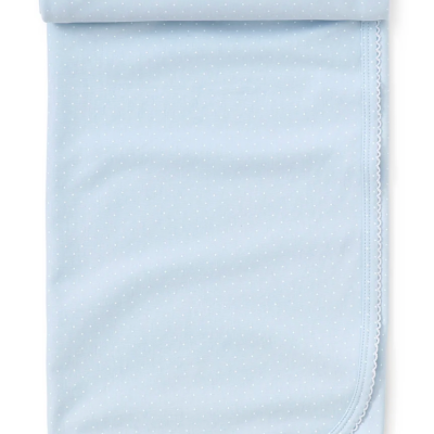 Blue/White New Kissy Dots Print Blanket