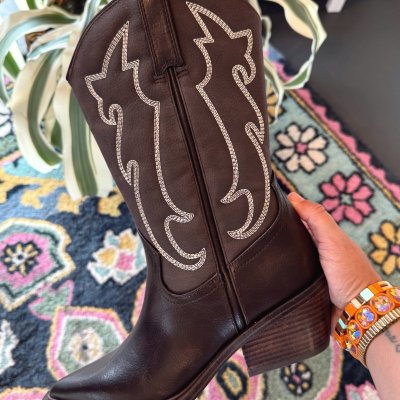 Given Chocolate Cowboy Boot