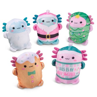 Top Trenz: Bubble Stuffed Squishy Friends A Very Axolotl Xmas Plush