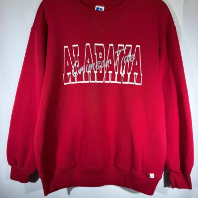 Vintage Alabama X Russell Crimson Crewneck Sweatshirt Medium