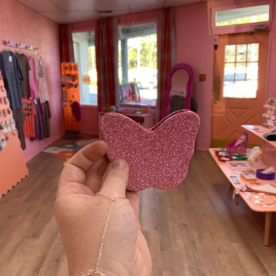 Sparkling Butterfly Travel Mirror