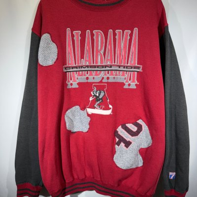 Vintage Alabama X Logo 7 Custom Repurposed Crewneck 1 of 1 Sweatshirt XL