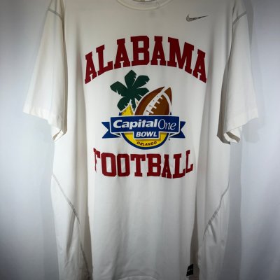2011 Alabama Football X Nike Team Issued Capital One Bowl White Tee XL