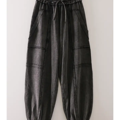 Vintage Wash Cargo Jogger Pants