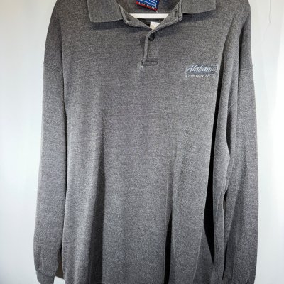 Vintage Alabama X Crable Sportswear Dark Grey Henley Pullover Large