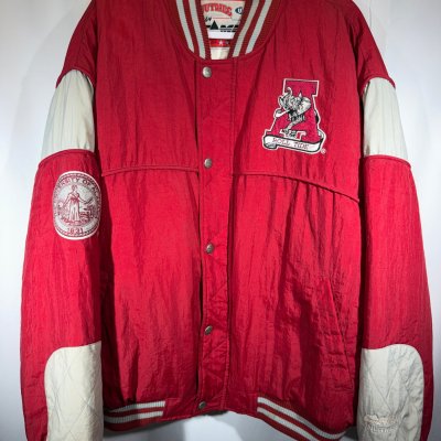 Vintage Alabama X Nutmeg Crimson/Grey Puffer Jacket XL