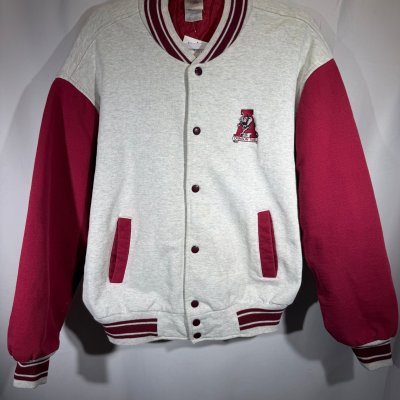 Vintage Alabama X Fruit of the Loom Grey/Crimson Cotton Jacket Medium