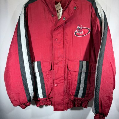 Vintage Alabama X Logo Athletic Crimson Puffer Jacket Large