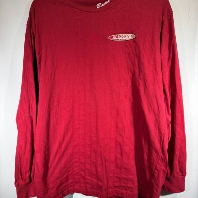 Vintage Alabama X Spike Sports Crimson Mockneck Long Sleeve Shirt Small