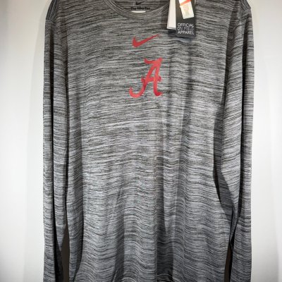 Alabama X Nike Team Issued Grey Long Sleeve Medium