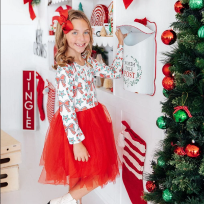Peppermint Princess L/S Tutu Dress