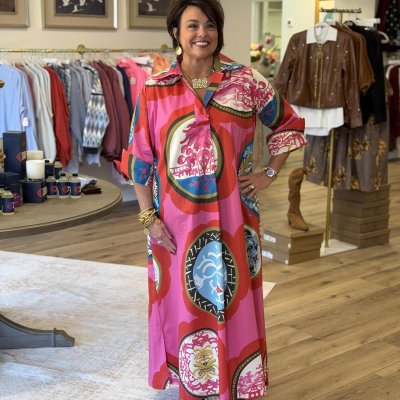 House of MBR Ruthie Long Shirt Dress