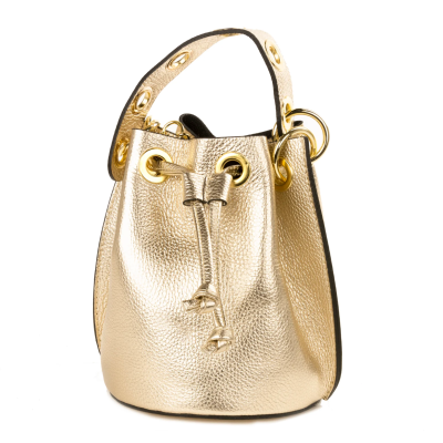 Leather Bucket-Gold