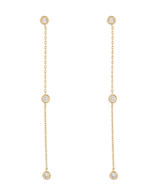 Crystal Chip Drop Earrings