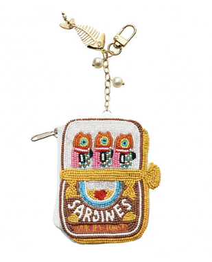 Bead Zip Coin Keychain