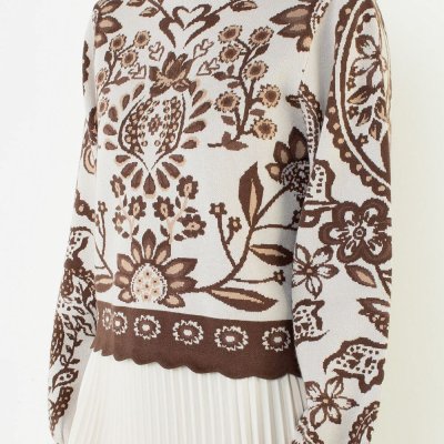 Floral Mock Sweater