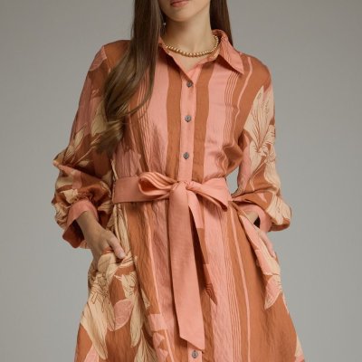 Tie Waist Button Dress