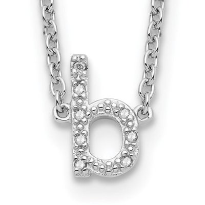 “B” Diamond Initial Necklace