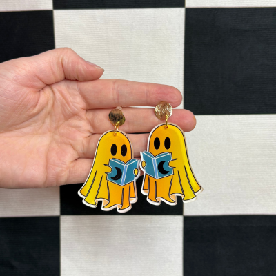 Spooky Smut Ghost Reader Earrings
