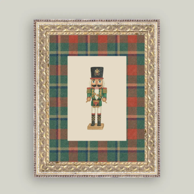 Plaid Nutcracker Solider Framed Print