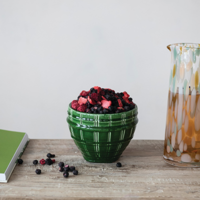 Debossed Stoneware Bowl