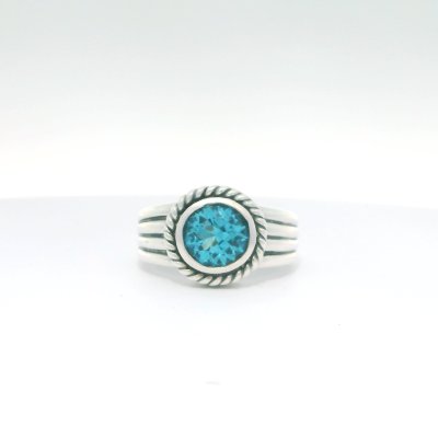Marisa Sterling Silver Blue Topaz Ring