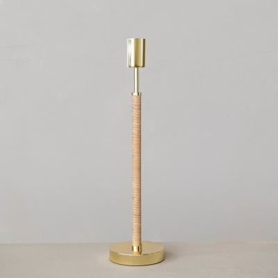 Bamboo Wrapped Metal Lamp